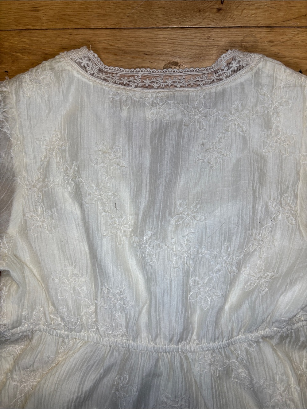 Altar’d State Ivory White Lace Embroidered Peplum Blouse- Size Small NWT - Picture 10 of 13